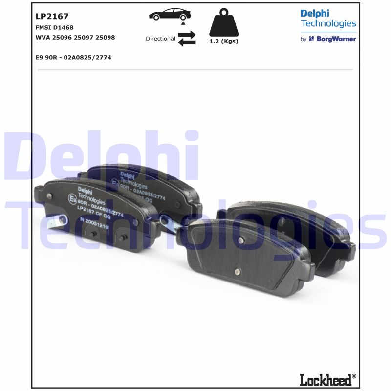 DELPHI LP2167 set placute...